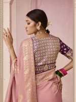 Dusty Pink Dola Viscose Silk Saree